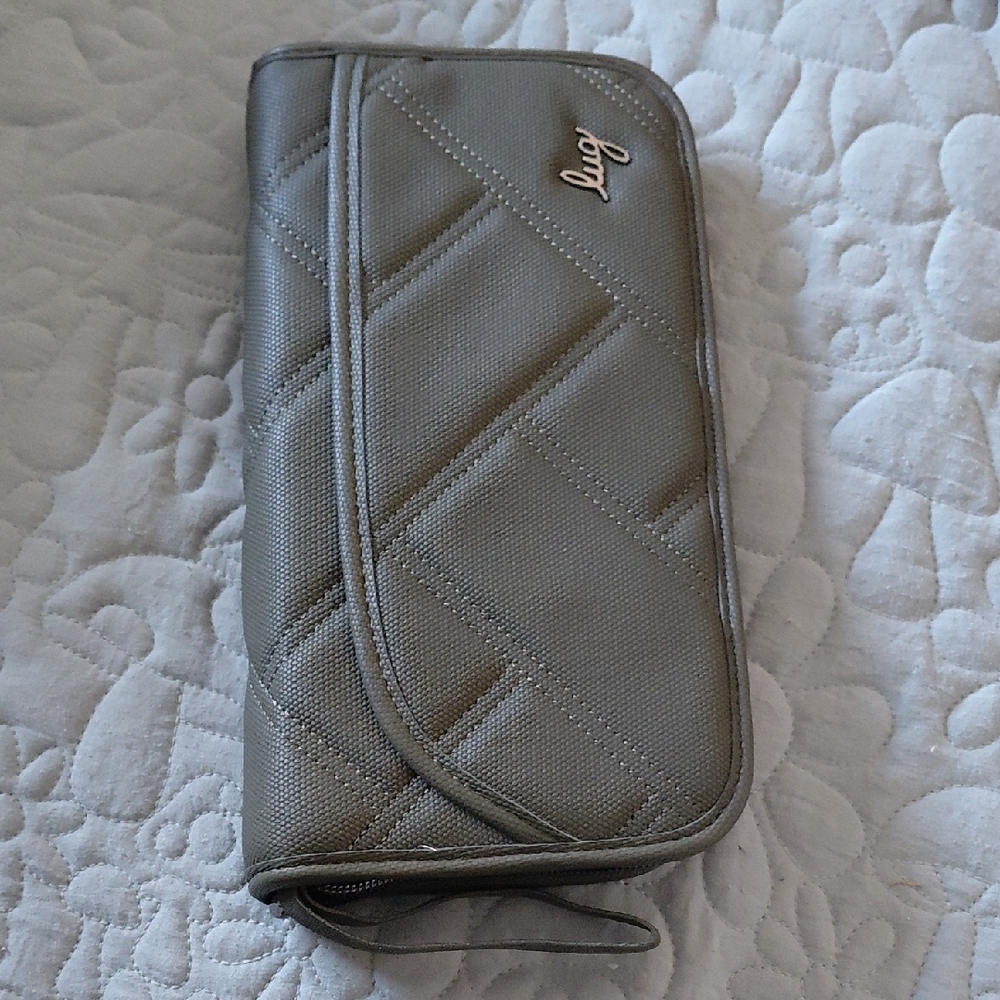 Lug Metallic Blue/Gray Quilted Wallet